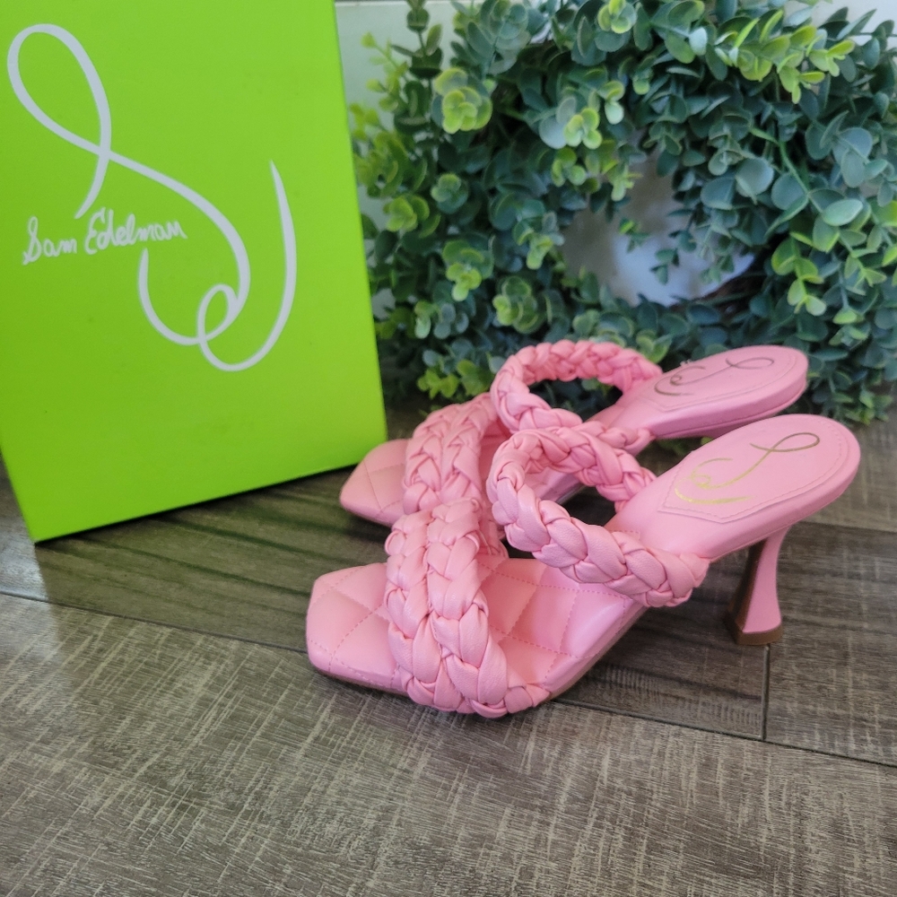 Sam Edelman Meghan Braid Slide Pink Sandals Womens Size 6.5